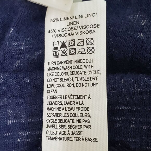 Lucky Brand Women Sz L Shirt Blouse Boho Floral Peasant Tassel Tie Puff Sleeves - Picture 11 of 11